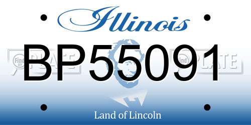 BP55091 Illinois License Plate