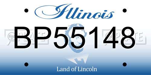 BP55148 Illinois License Plate
