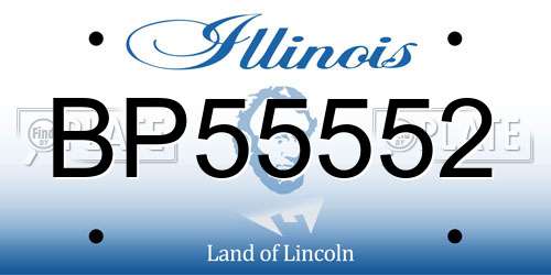 BP55552 Illinois License Plate