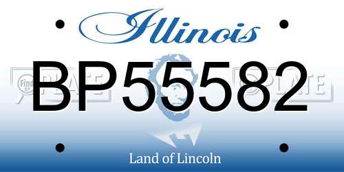 BP55582 Illinois License Plate