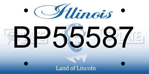 BP55587 Illinois License Plate