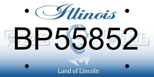 BP55852 Illinois License Plate
