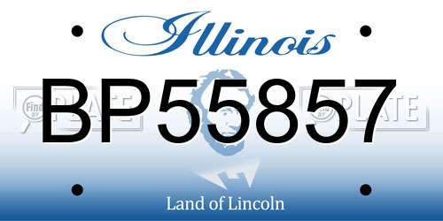 BP55857 Illinois License Plate