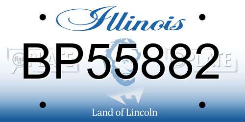 BP55882 Illinois License Plate