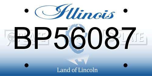 BP56087 Illinois License Plate