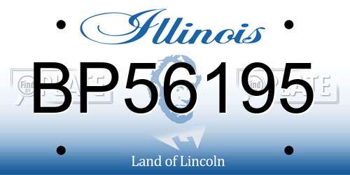 BP56195 Illinois License Plate