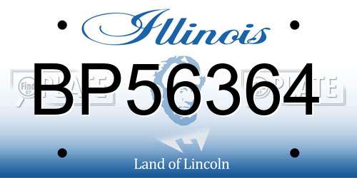 BP56364 Illinois License Plate