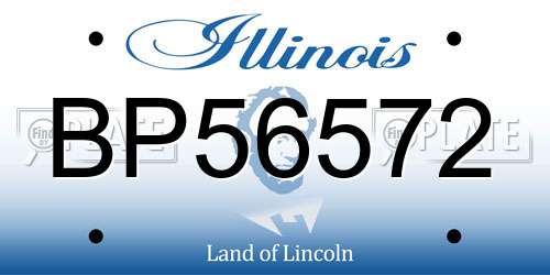 BP56572 Illinois License Plate