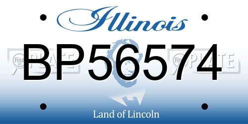 BP56574 Illinois License Plate