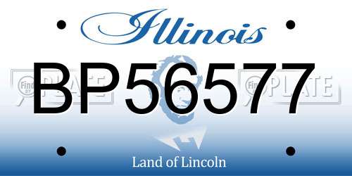 BP56577 Illinois License Plate
