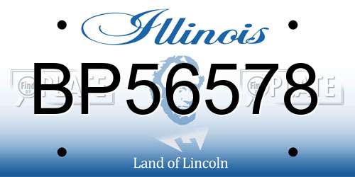 BP56578 Illinois License Plate