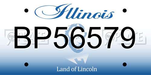 BP56579 Illinois License Plate