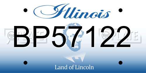 BP57122 Illinois License Plate