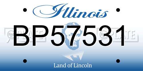 BP57531 Illinois License Plate