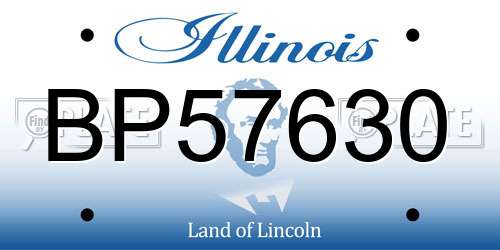 BP57630 Illinois License Plate