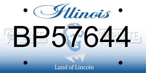 BP57644 Illinois License Plate