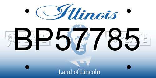 BP57785 Illinois License Plate
