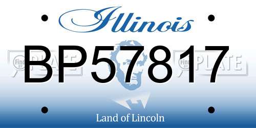 BP57817 Illinois License Plate