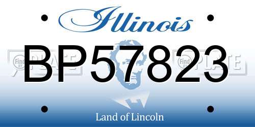 BP57823 Illinois License Plate