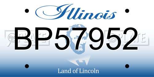 BP57952 Illinois License Plate