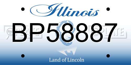 BP58887 Illinois License Plate