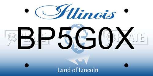 BP5G0X Illinois License Plate