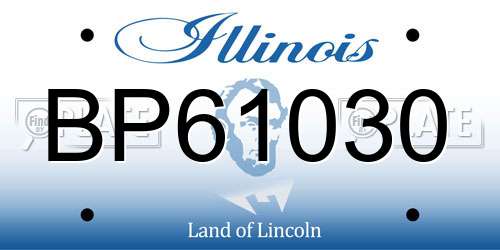 BP61030 Illinois License Plate