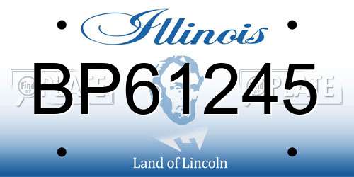 BP61245 Illinois License Plate