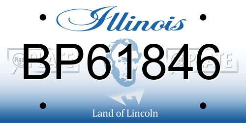 BP61846 Illinois License Plate