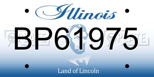 BP61975 Illinois License Plate