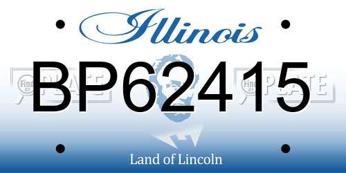 BP62415 Illinois License Plate