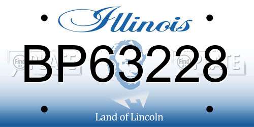 BP63228 Illinois License Plate