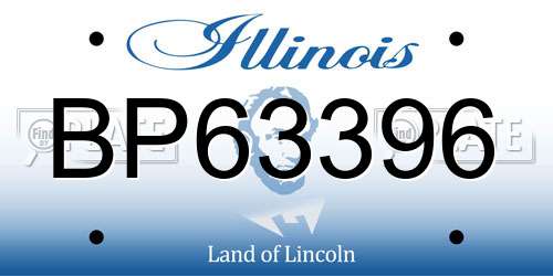 BP63396 Illinois License Plate