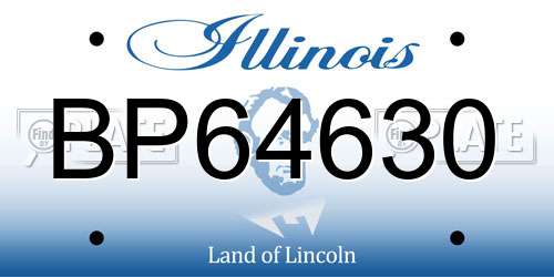 BP64630 Illinois License Plate