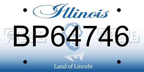BP64746 Illinois License Plate