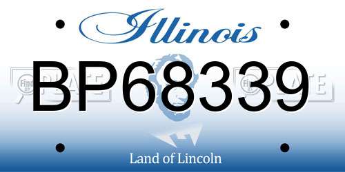 BP68339 Illinois License Plate