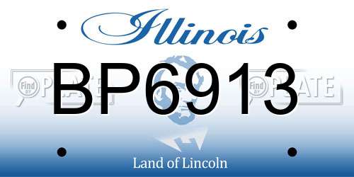 BP6913 Illinois License Plate