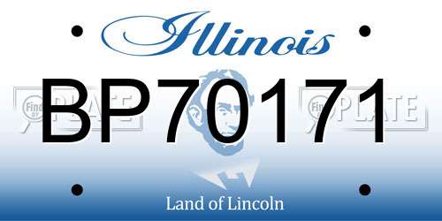 BP70171 Illinois License Plate
