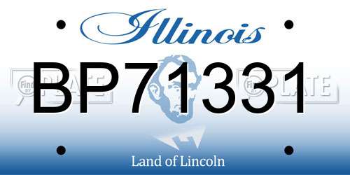 BP71331 Illinois License Plate
