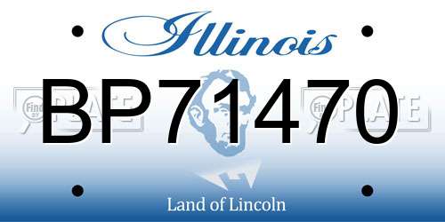 BP71470 Illinois License Plate