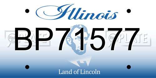 BP71577 Illinois License Plate