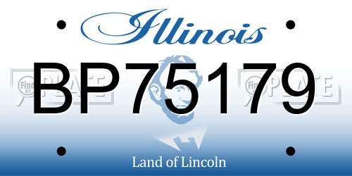 BP75179 Illinois License Plate