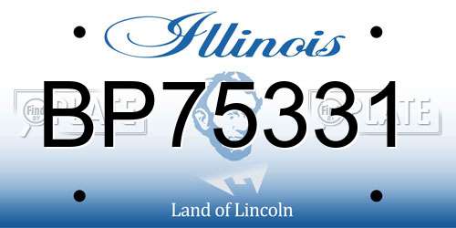 BP75331 Illinois License Plate