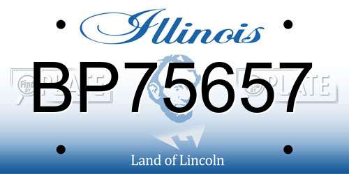 BP75657 Illinois License Plate