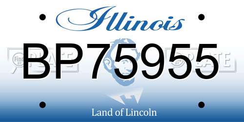 BP75955 Illinois License Plate