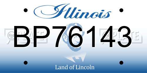 BP76143 Illinois License Plate