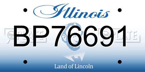 BP76691 Illinois License Plate