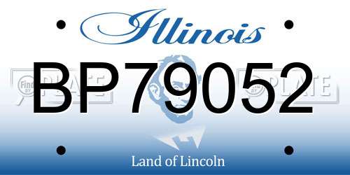 BP79052 Illinois License Plate