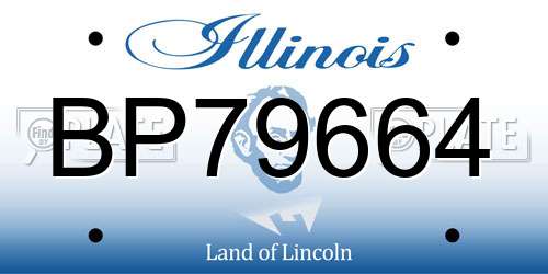 BP79664 Illinois License Plate