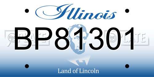 BP81301 Illinois License Plate